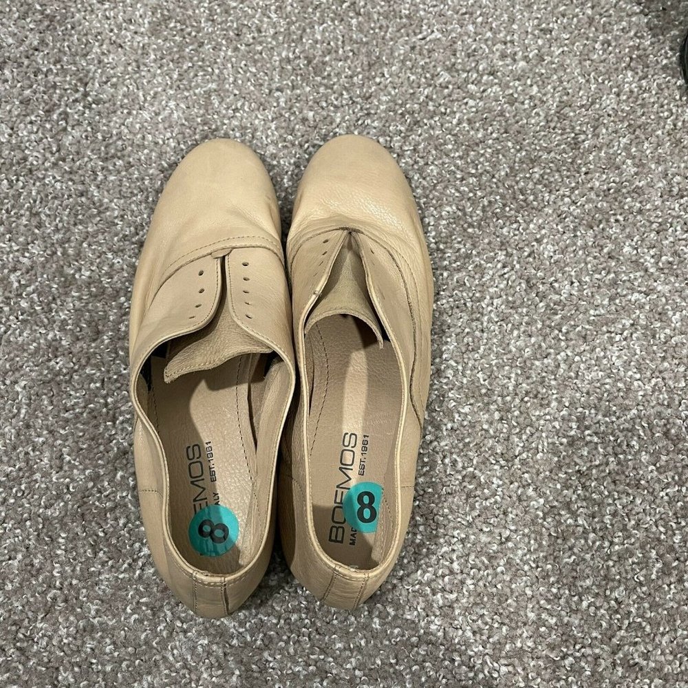 Boemos Italian Brown Leather Slip On Women's Loafers Oxford Shoes Size 3 - Picture 7 of 9